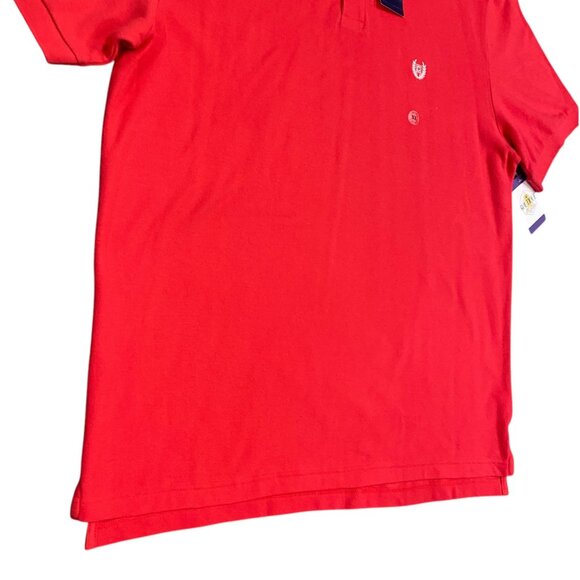 NWT Chaps Mens XL Red Polo Shirt Short Sleeve Embroidered Logo Breathable Cotton - Picture 9 of 16